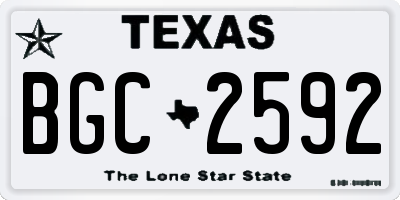 TX license plate BGC2592