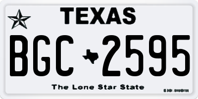 TX license plate BGC2595