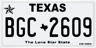 TX license plate BGC2609