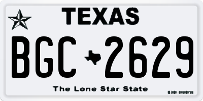 TX license plate BGC2629