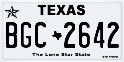 TX license plate BGC2642