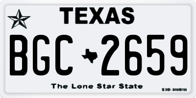 TX license plate BGC2659