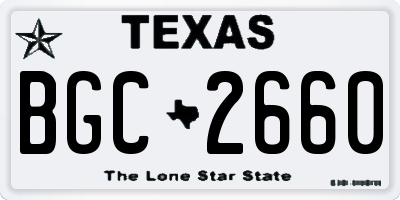TX license plate BGC2660