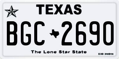 TX license plate BGC2690