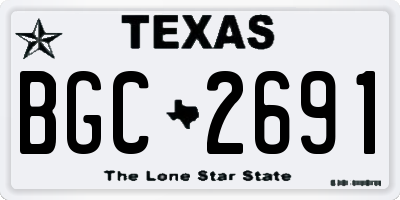 TX license plate BGC2691