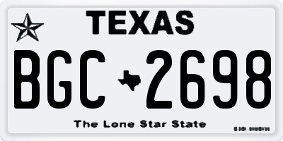 TX license plate BGC2698