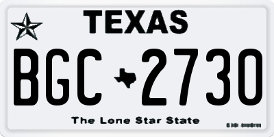 TX license plate BGC2730