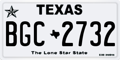 TX license plate BGC2732