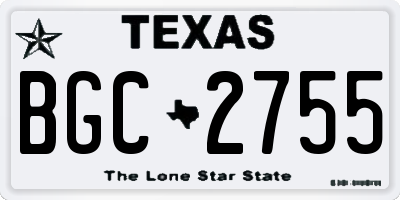 TX license plate BGC2755