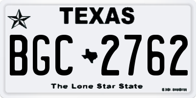 TX license plate BGC2762