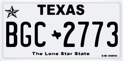 TX license plate BGC2773