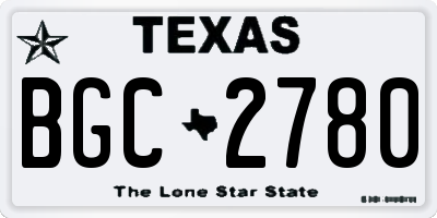 TX license plate BGC2780