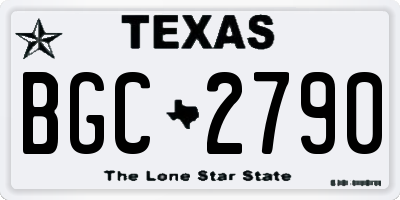 TX license plate BGC2790