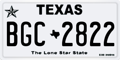 TX license plate BGC2822