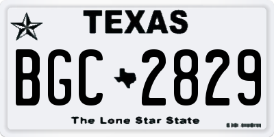 TX license plate BGC2829