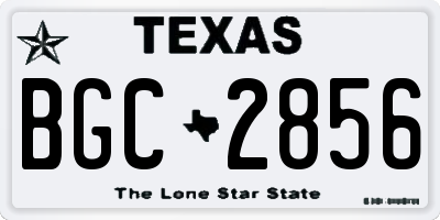 TX license plate BGC2856