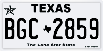 TX license plate BGC2859