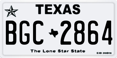TX license plate BGC2864