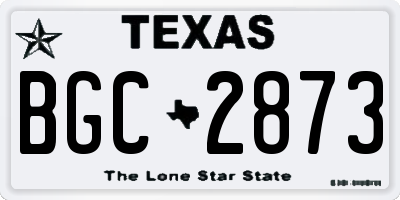 TX license plate BGC2873