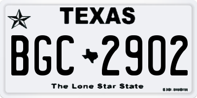 TX license plate BGC2902