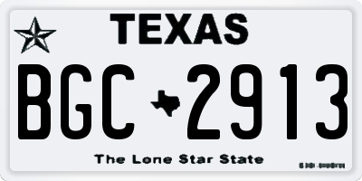 TX license plate BGC2913