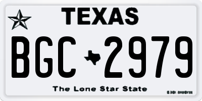 TX license plate BGC2979