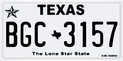 TX license plate BGC3157