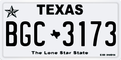 TX license plate BGC3173