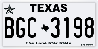 TX license plate BGC3198