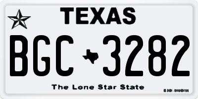 TX license plate BGC3282