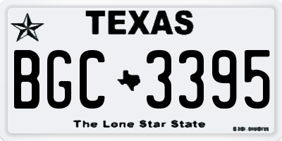 TX license plate BGC3395