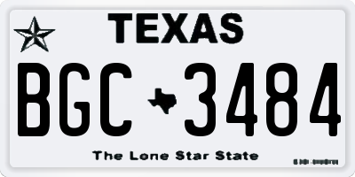 TX license plate BGC3484