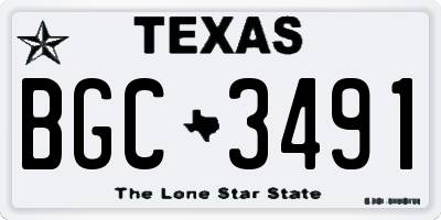 TX license plate BGC3491