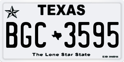 TX license plate BGC3595