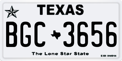 TX license plate BGC3656