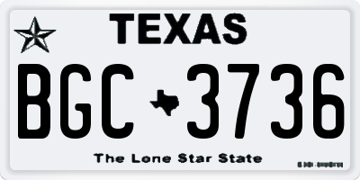 TX license plate BGC3736