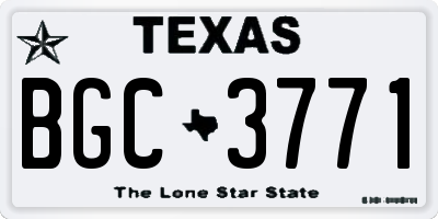 TX license plate BGC3771