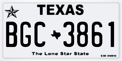 TX license plate BGC3861