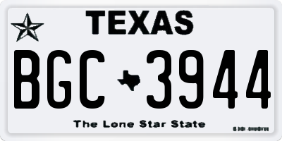 TX license plate BGC3944