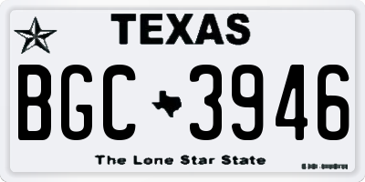 TX license plate BGC3946