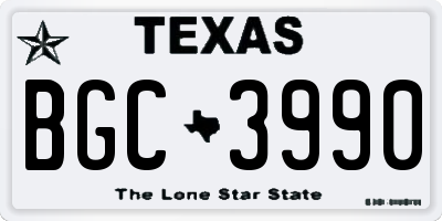 TX license plate BGC3990