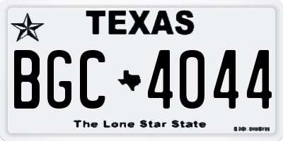 TX license plate BGC4044