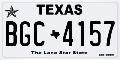 TX license plate BGC4157