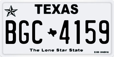 TX license plate BGC4159