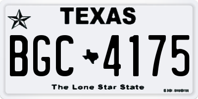 TX license plate BGC4175