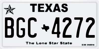 TX license plate BGC4272