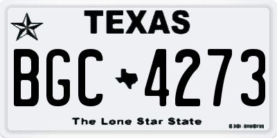 TX license plate BGC4273