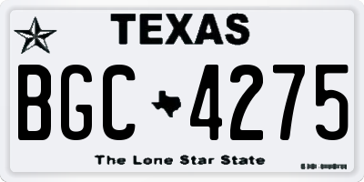 TX license plate BGC4275