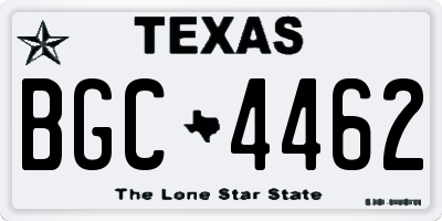 TX license plate BGC4462