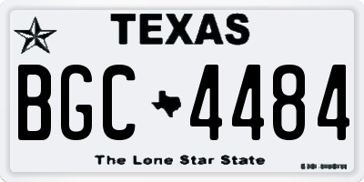 TX license plate BGC4484